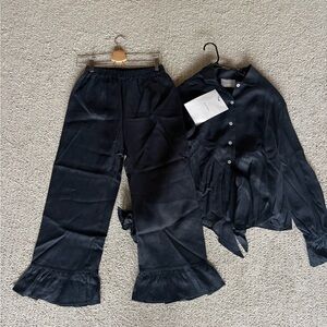 Sleeper Wide Leg Pants and Blouse Set - new with tags size M